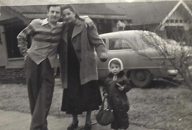 Max & Bertie Cohn Levin and Janet Yocheved Levin Pack, 1948