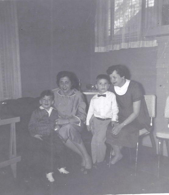 Max and Bertie Cohn Levin and Lesley Les Levin, March 18, 1956