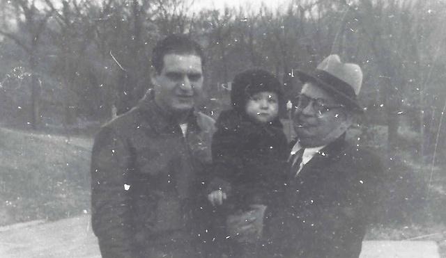 Three Generations: Ted, Larry, & Harry Clutz. 1945