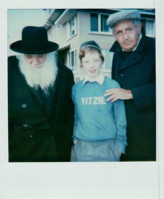 Shloime Weisz, Yitzi Weiss, and Markus Weisz by "Sickness" (Simcha) by the Sea