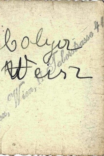 Violet Bleier Silvern, Vienna, Austria abt 1934 (back)