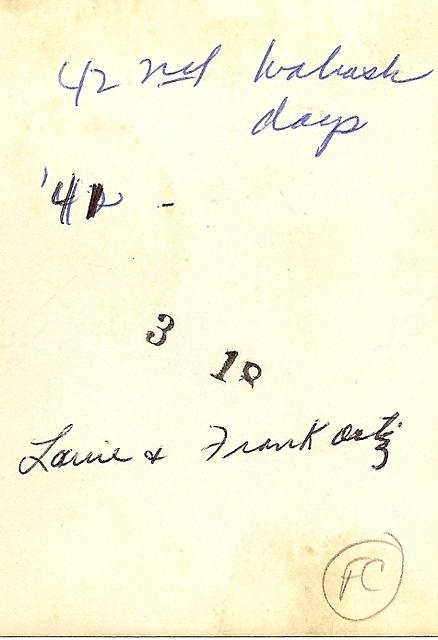 Louis Cohn and friend Frank Oatz, 1941 (back)