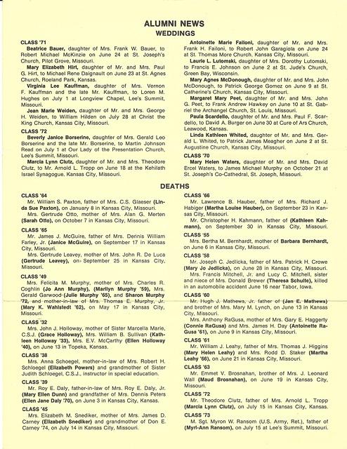 Class of 1971, Marcia Clutz Topp