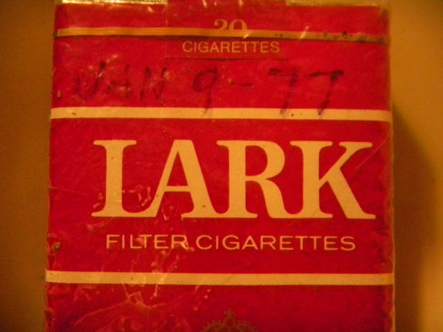 Maurice Steinlauf last pack of cigarettes, Lark 1977