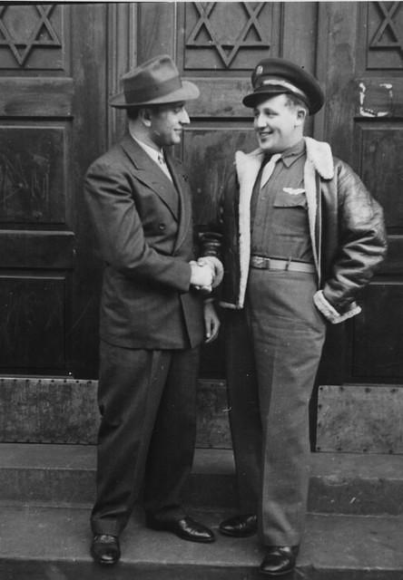 Julius Zaitz and Fred Steinlauf (Charlie's son) on the right