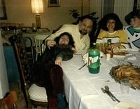 1987 Chanukah - Linda Clutz Cohn, Larry Clootz, Barbara Solomon Clootz, Mindy Tropp Wolf