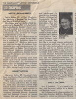 2002 Marietta Ritz Cohn Obituary