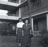 Anne Cohen Presser with her mother, Rose Slutsky Cohen visiting her at college